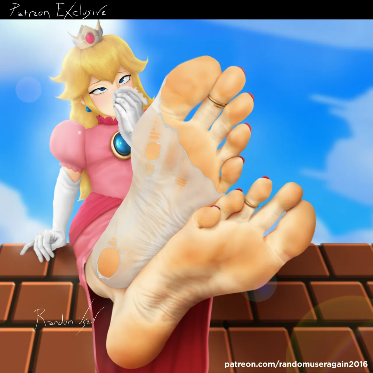 randomuseragain2016 - Peach Collection: Princess Peach Feet and Nylon Socks + Princess Peach and Princess Daisy Foot Worship  + Samus Aran and Peach foot worship page 11 full