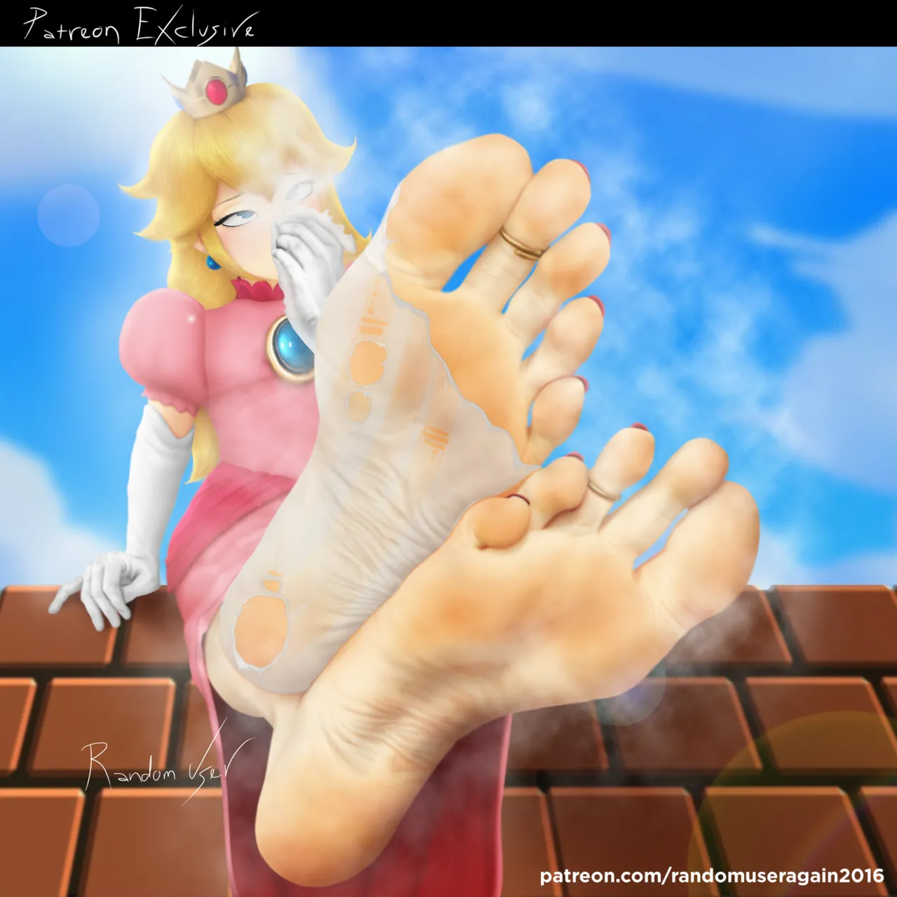 randomuseragain2016 - Peach Collection: Princess Peach Feet and Nylon Socks + Princess Peach and Princess Daisy Foot Worship  + Samus Aran and Peach foot worship page 12 full