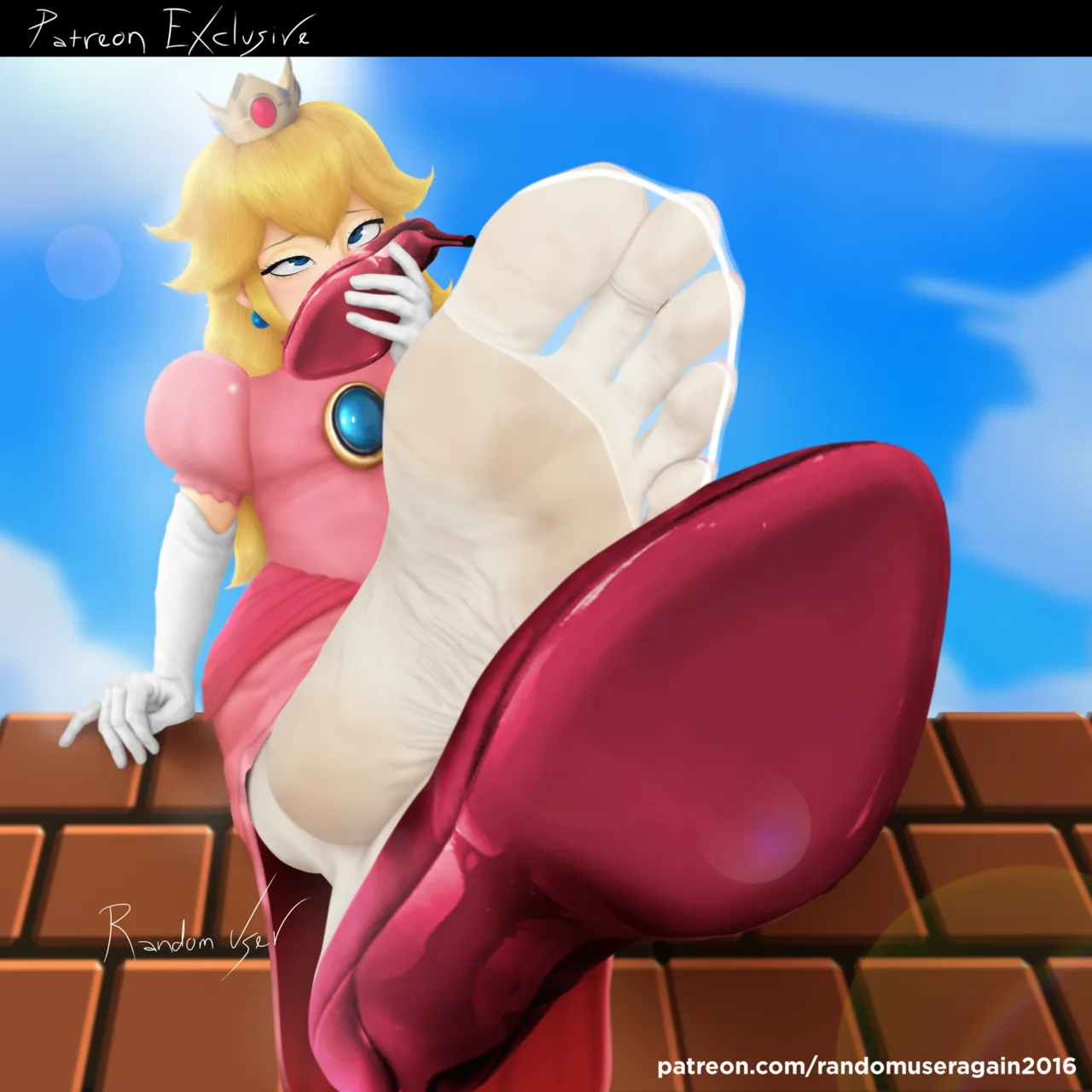 randomuseragain2016 - Peach Collection: Princess Peach Feet and Nylon Socks + Princess Peach and Princess Daisy Foot Worship  + Samus Aran and Peach foot worship page 3 full