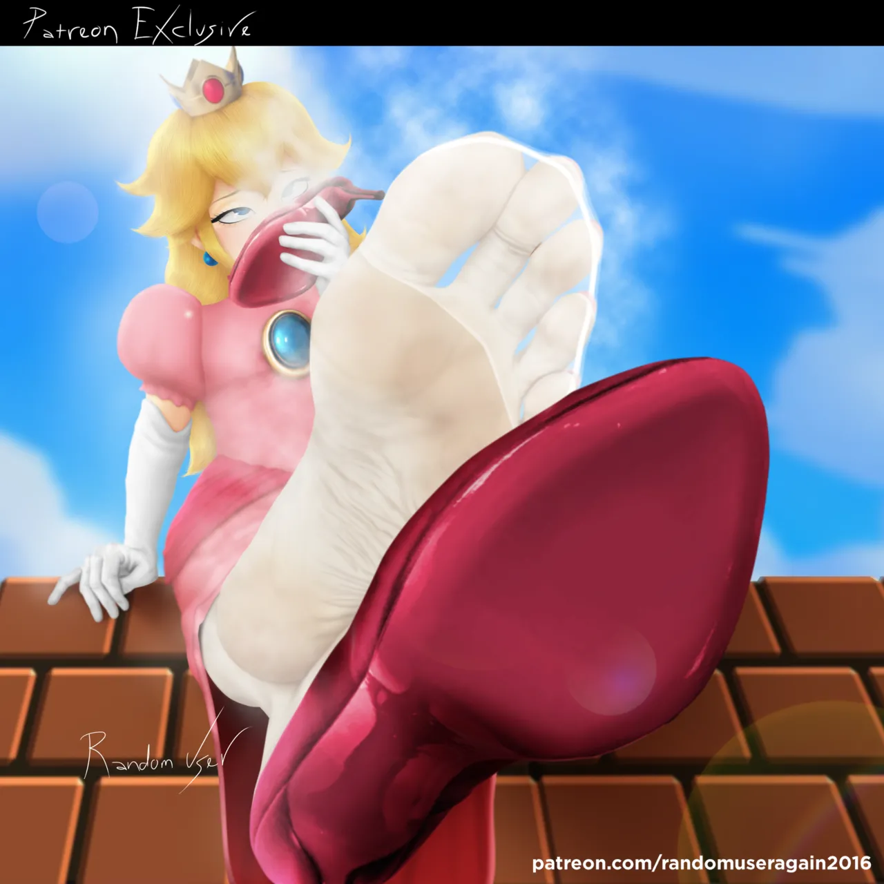 randomuseragain2016 - Peach Collection: Princess Peach Feet and Nylon Socks + Princess Peach and Princess Daisy Foot Worship  + Samus Aran and Peach foot worship page 4 full