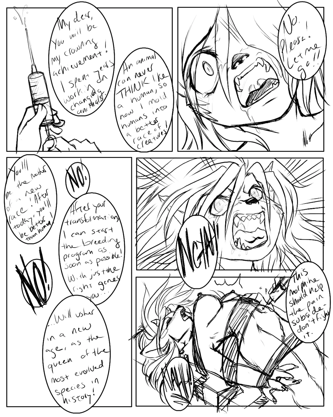 The Island of Doctor Moreau: Comic sketches page 12 full