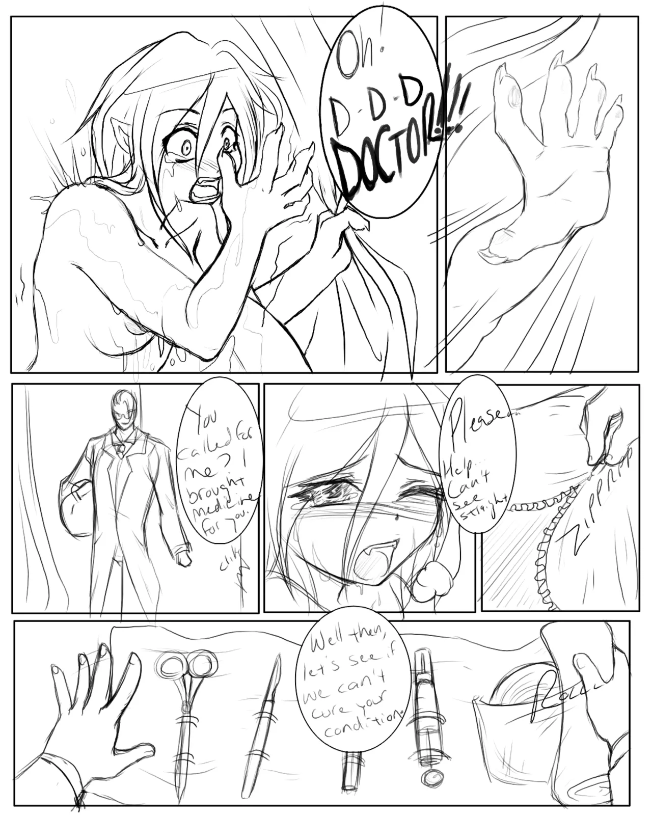 The Island of Doctor Moreau: Comic sketches page 8 full