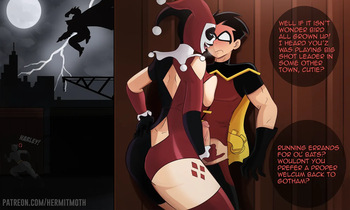 [HermitMoth] Harley x Robin: Sticking it in Crazy (Batman) cover