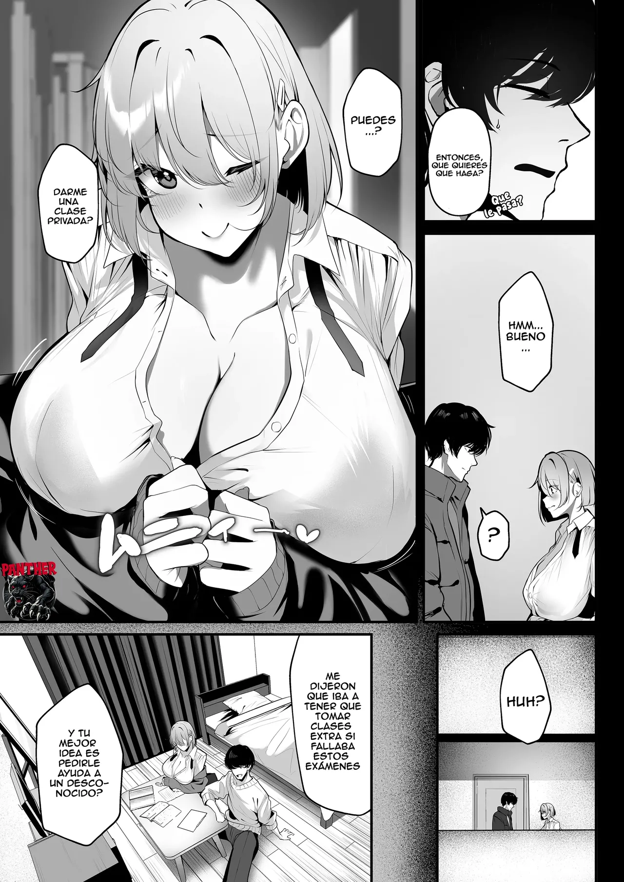 Ooya no Musume no Kyonyuu Gal ni Benkyou Oshietara Ecchi Shite Kureta Hanashi | La Hija Gyaru de Grandes Tetas del Casero ¡Me Deja Tener Sexo a Cambio de Lecciones Privadas! page 5 full