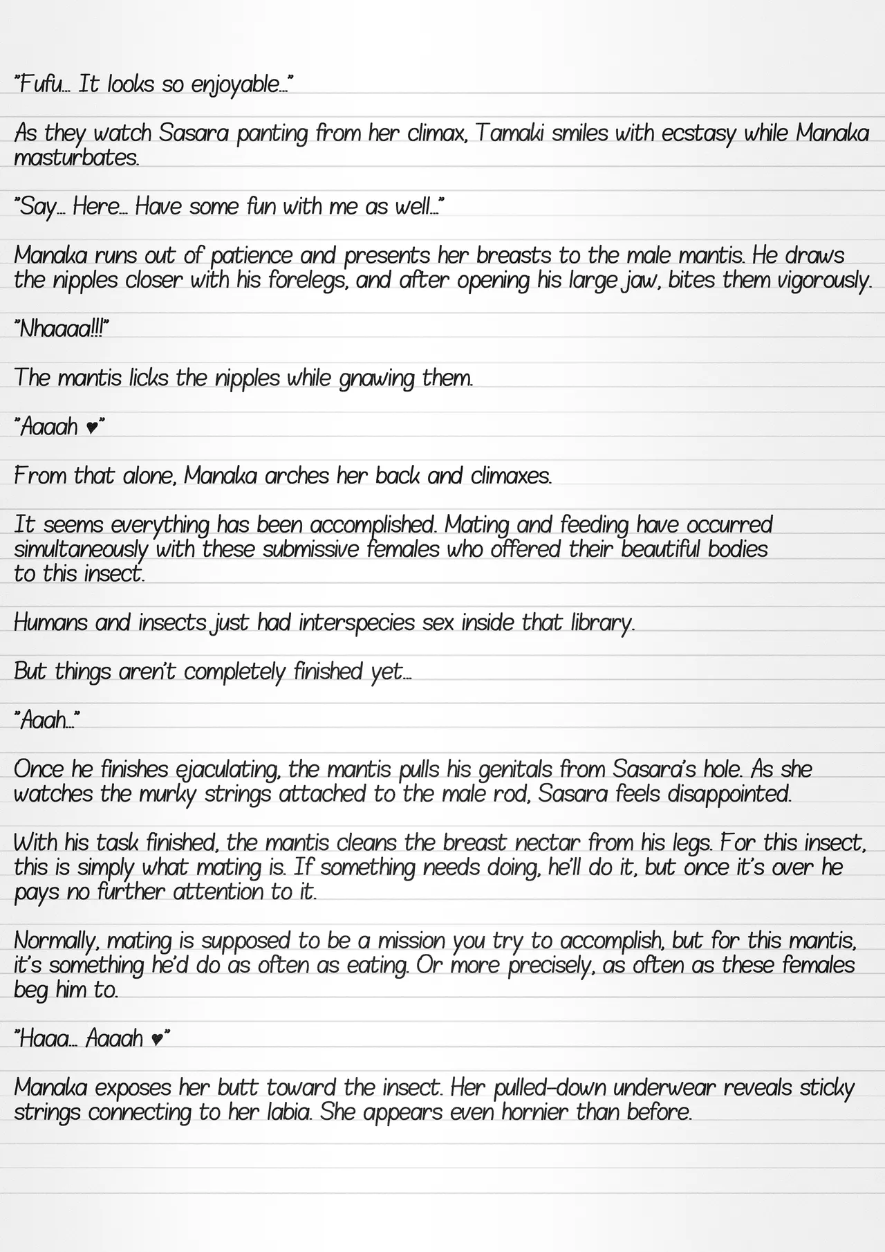 Misuke's Short Stories 30 - Sasara & Mantises page 6 full