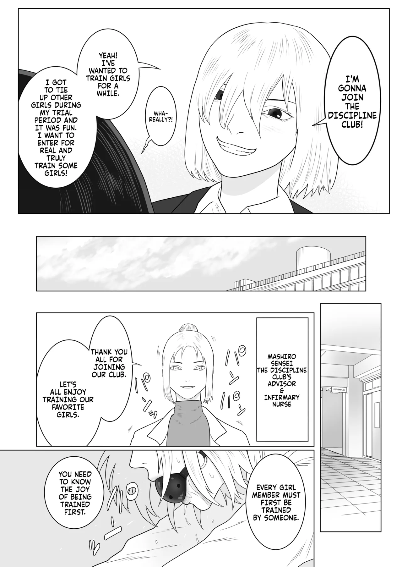 Onna to Futanari no Gakuen 2 Chokyo-bu to shintaiso-bu | The girl and futanari school 2 The discipline and rhythmic gymnastics club. page 5 full