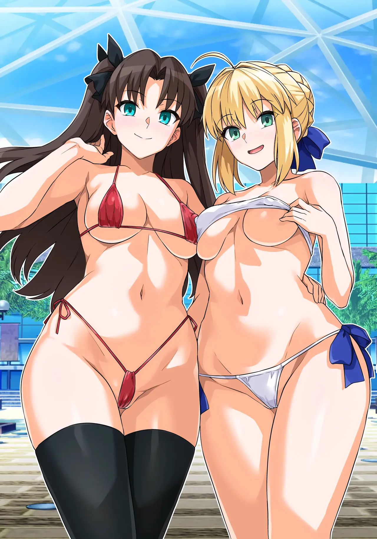 Saber-san Yarimoku Nanpamachi Pool Hen | Saber-san espera ser ligada en la Piscina page 2 full