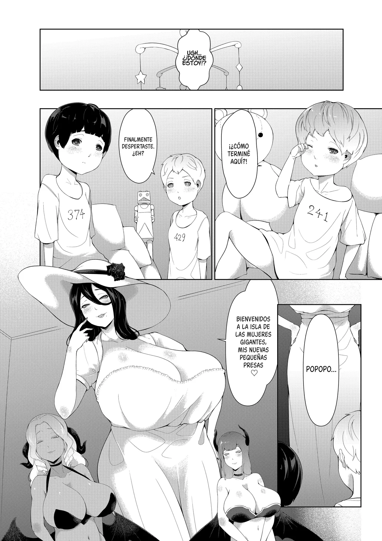 Kyojo no Shima Shota no Kyousei Sakusei ~Hasshaku-sama to Akaoni Hen~｜La Isla De Las Mujeres Gigantes - El Apretamiento Forzado De Los Shotas ~Edicion Hasshaku-sama Y La Demonio Rojo~ page 2 full