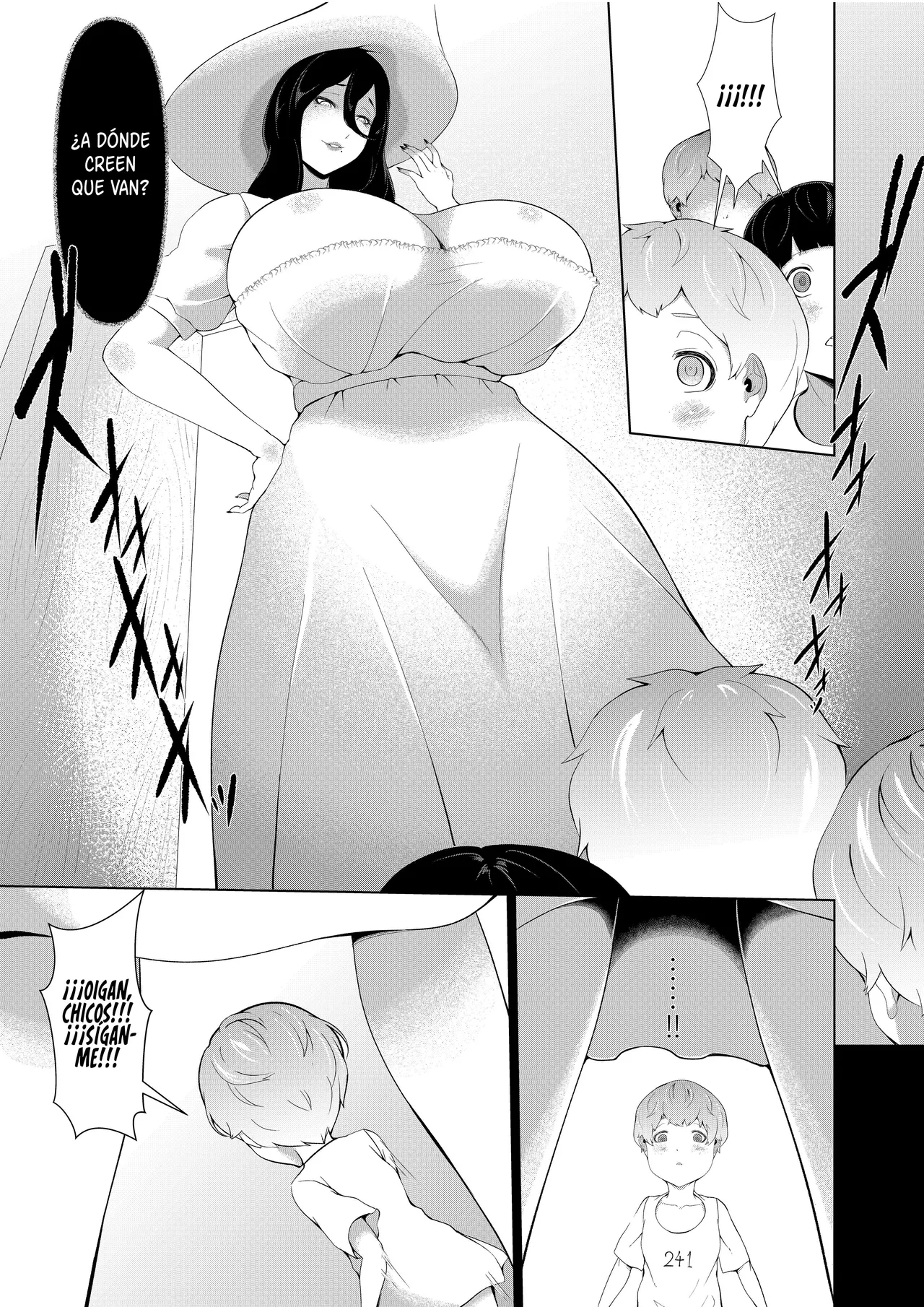 Kyojo no Shima Shota no Kyousei Sakusei ~Hasshaku-sama to Akaoni Hen~｜La Isla De Las Mujeres Gigantes - El Apretamiento Forzado De Los Shotas ~Edicion Hasshaku-sama Y La Demonio Rojo~ page 9 full