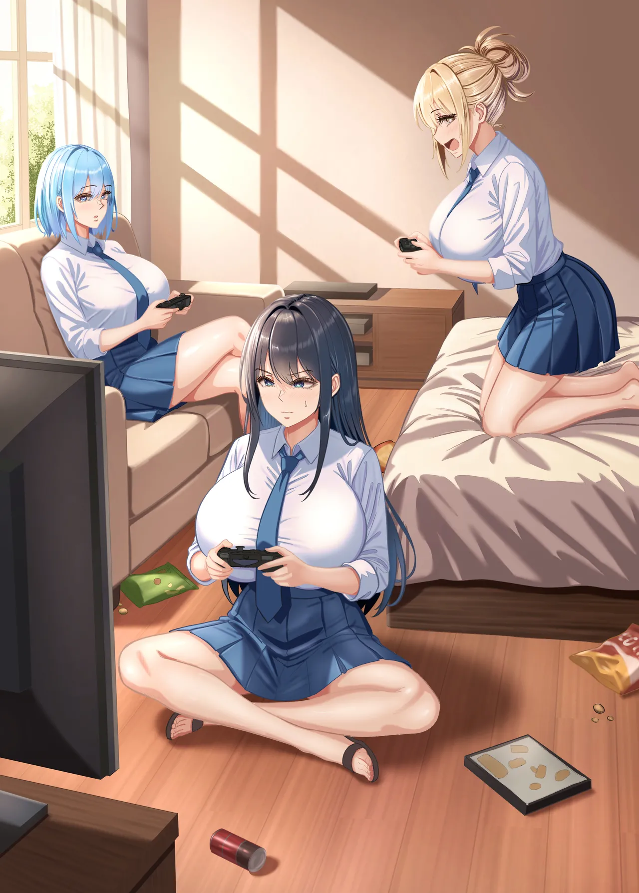 Ore no Heya, Iribitari Gyaru Darake - Bakunyuu bi Gyaru to 4P Nakadashi Life page 2 full