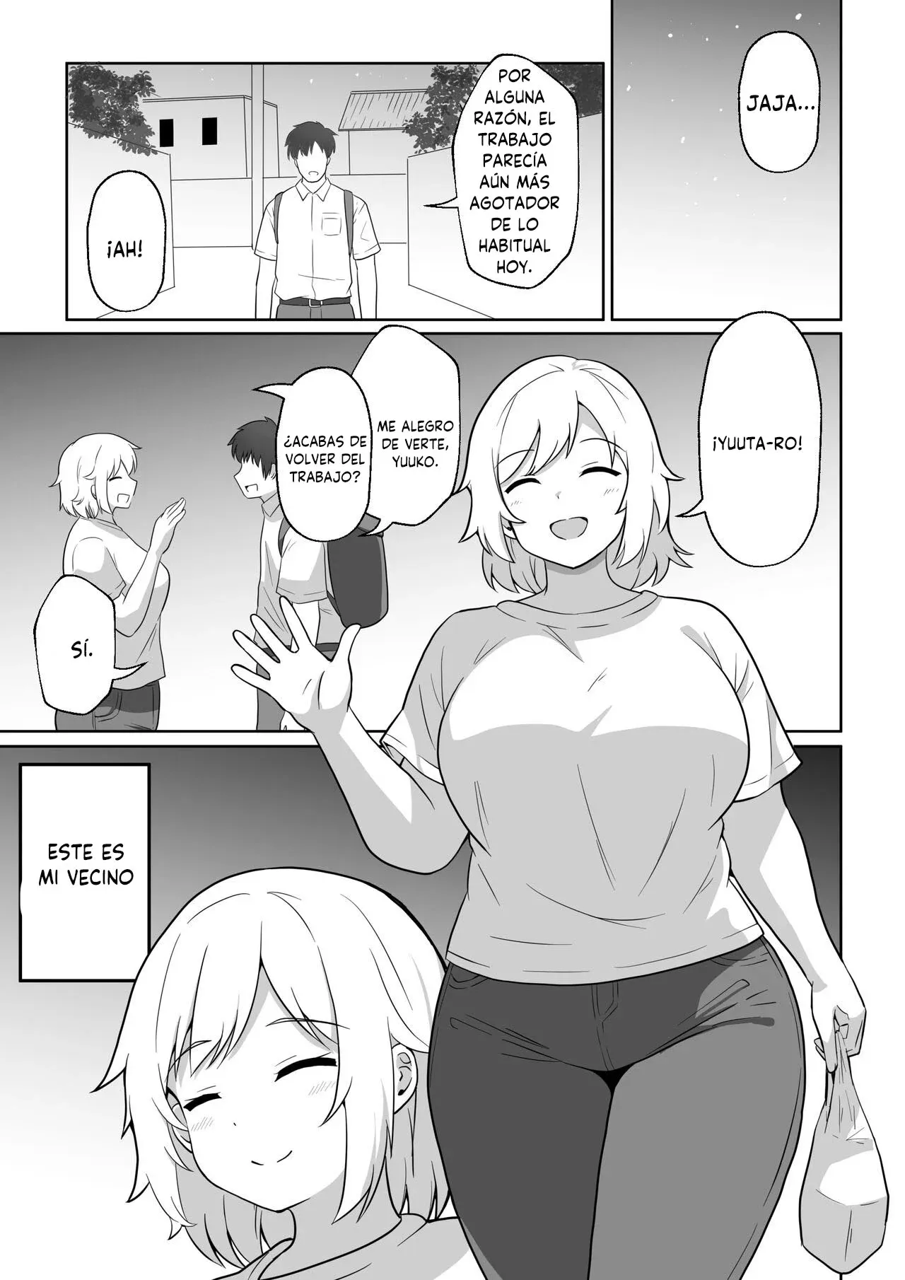 Apart no Otonari-san ga Yarasete Kureru Hanashi｜Mi Vecina de al Lado me Deja Corjérmela page 2 full