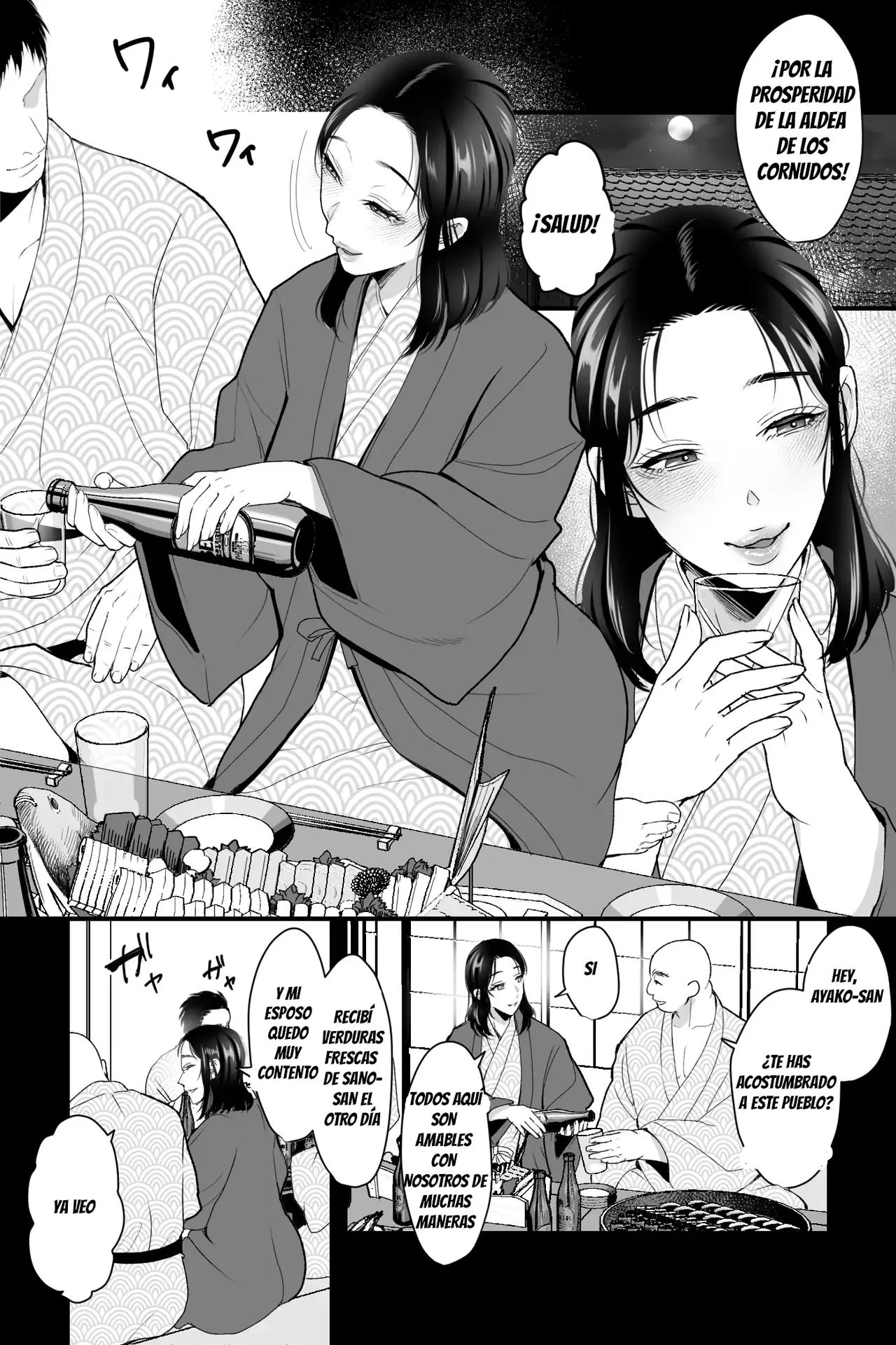 Yotori Mura ~NTR Hamesatori sareta Bakunyuto Nyuufu wa Mura Kounin no Koushuu Benjo~｜La Aldea de los Cornudos ~La Esposa Tetona que Fue Grabada Teniendo SEXO INFIEL, es Oficialmente el Baño Público de la Aldea~ page 2 full