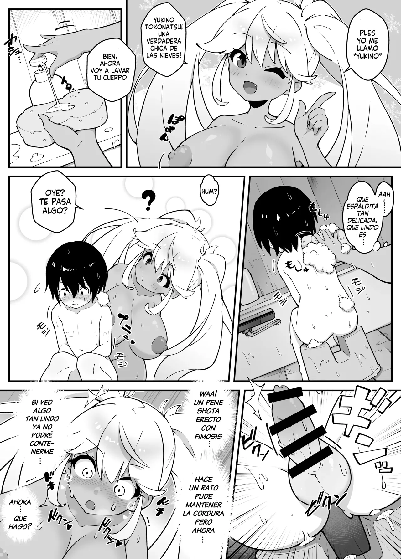 Oneshota suki no yukionna ga oneshota suru hon|Una chica de las nieves que ama el oneshota y su historia con un shota page 11 full