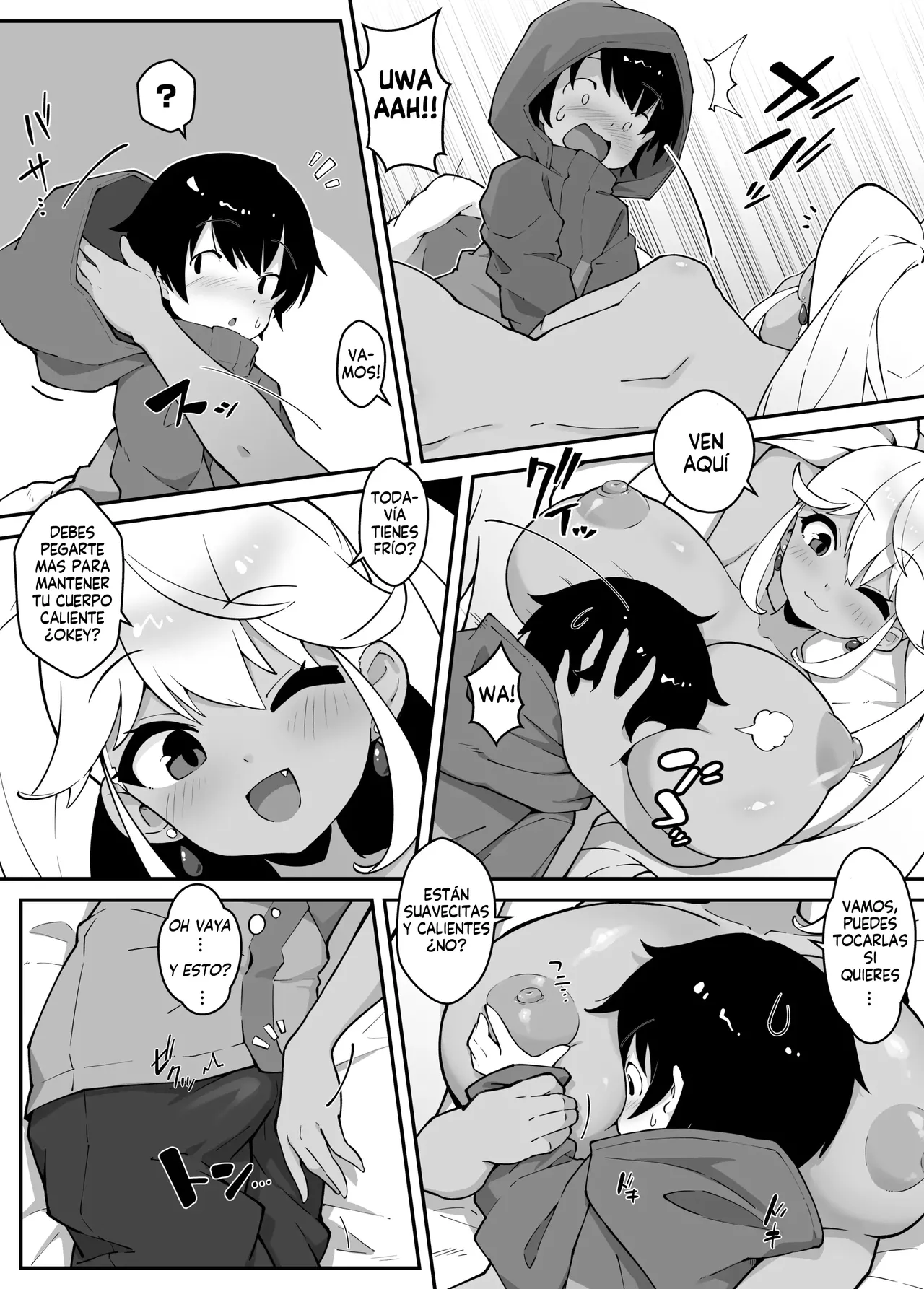 Oneshota suki no yukionna ga oneshota suru hon|Una chica de las nieves que ama el oneshota y su historia con un shota page 7 full