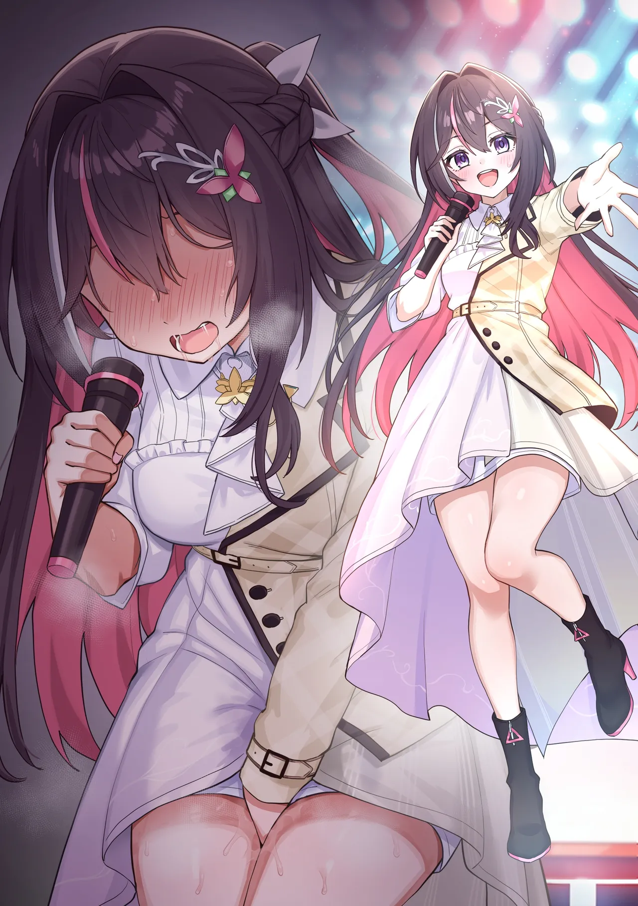 ライブ中の衣装にバイブが仕込まれ、ステージ上でアクメしちゃう AZ〇i page 8 full