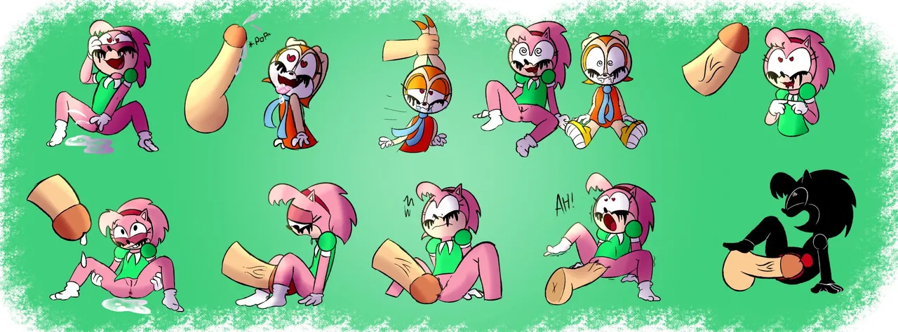 Classic Amy Rose and Cream the Rabbit Commission page 11 full