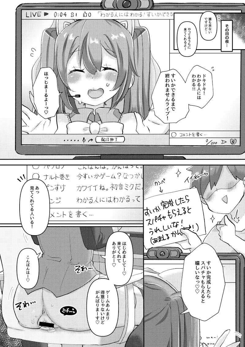 Miku-chan wa Live Haishinchuu Ecchi na Sugata o Sarashite Shimatta You desu page 4 full