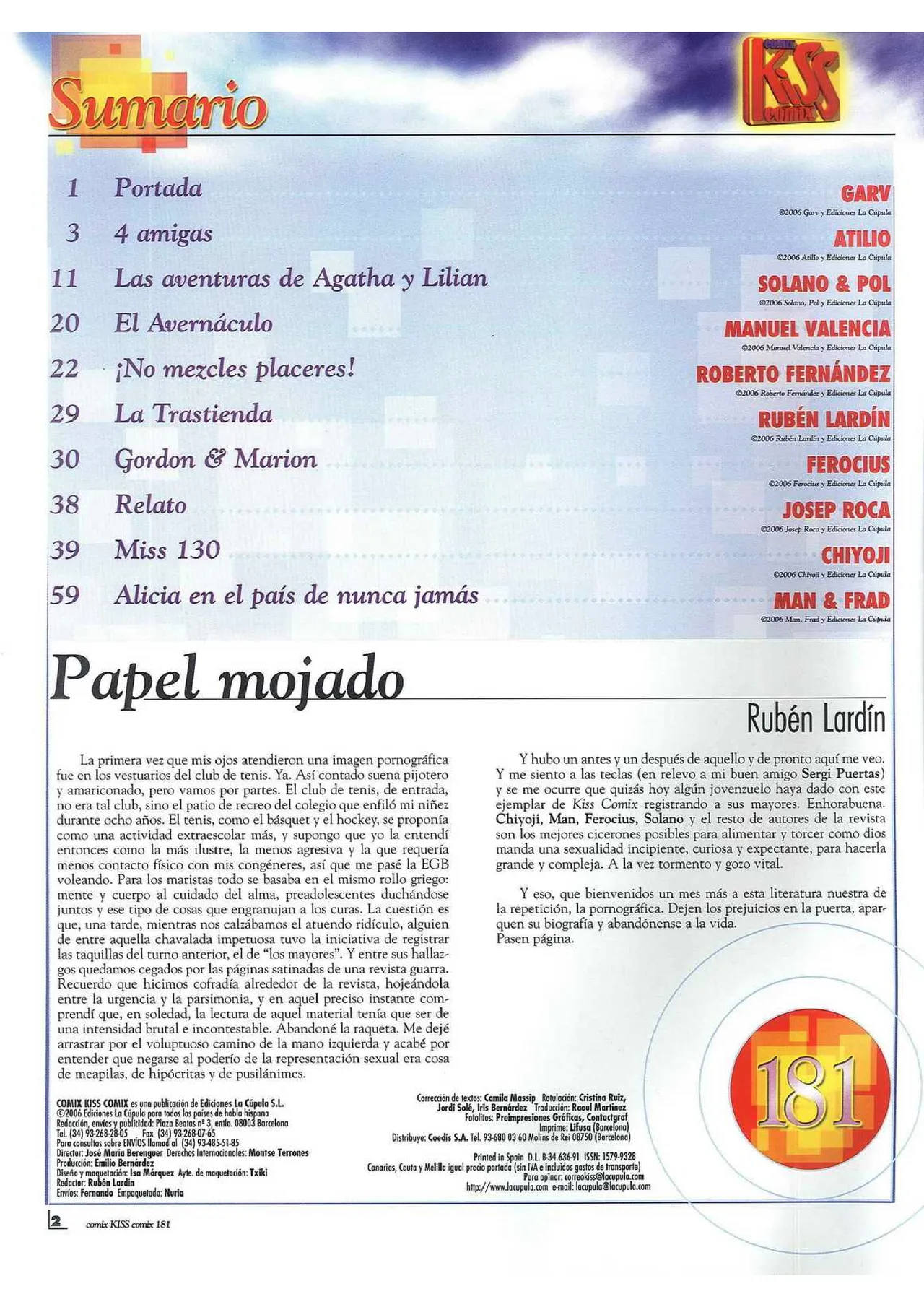 Kiss Comix #181 page 2 full