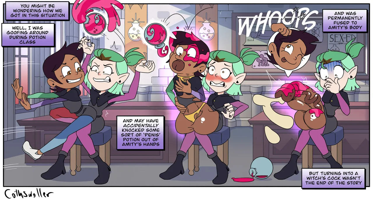 What if Luz got Permanently Turned into Amity's Cock and Balls? page 3 full
