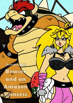 Bowser and an Amazon Princess Peach