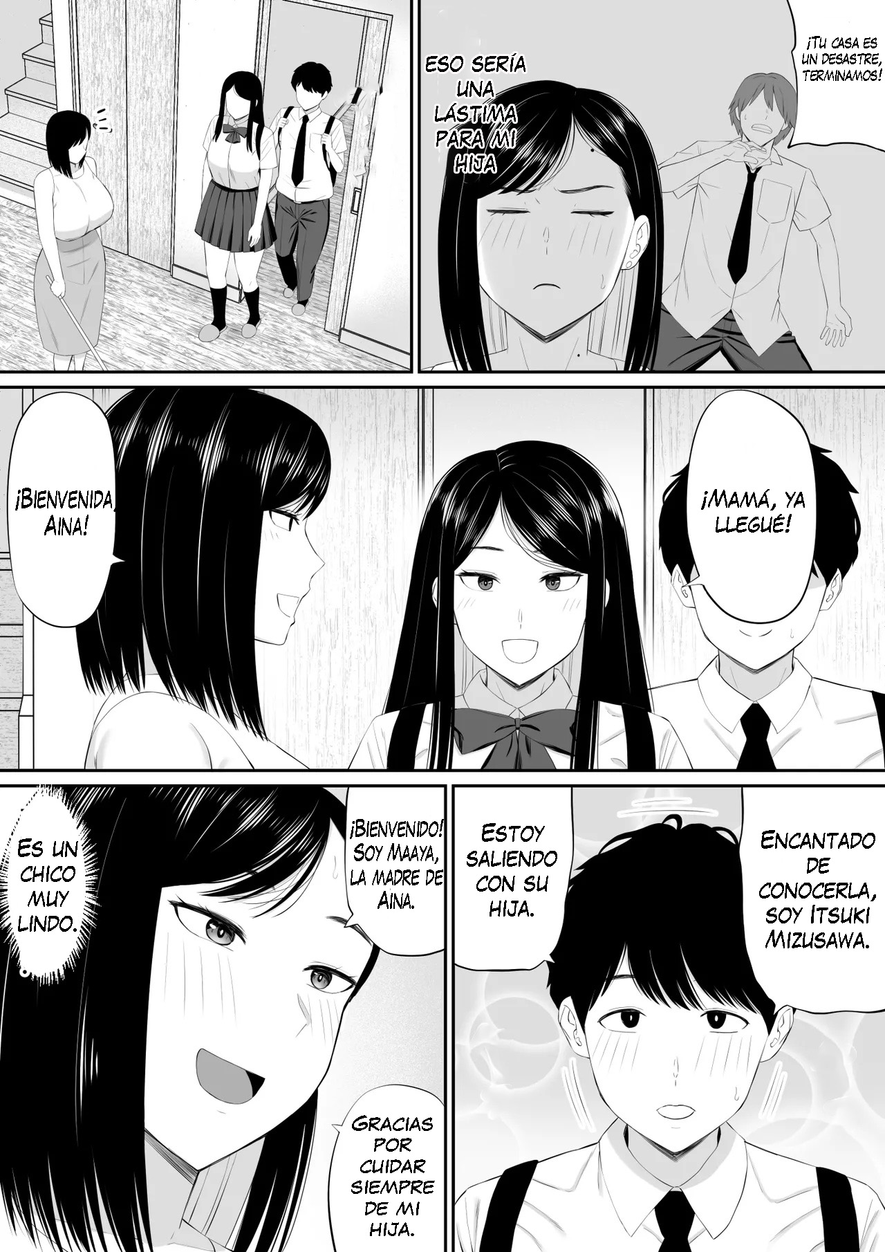 Sewayaki Kaa-san Musume no Kareshi ni Tanomarete Hitohada Nugu｜Una madre servicial se desnuda a petición del novio de su hija page 3 full