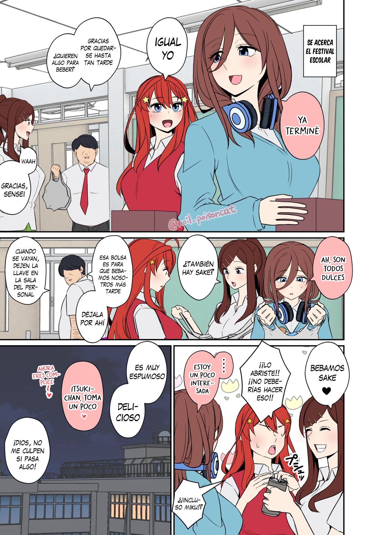 Yotta Nakano Miku ni Warui Koto o Suru Hanashi - Haciéndole cosas malas a Miku Nakano estando borracha page 2 full