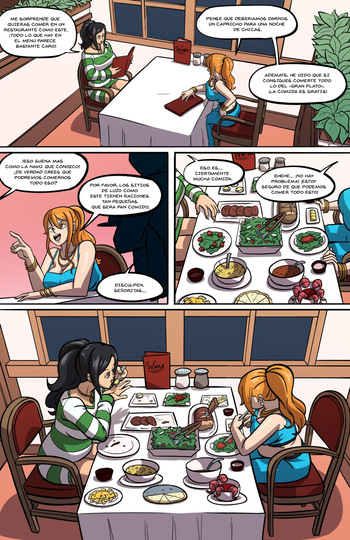 Nami and Nico Robin Dinner Time Spanish (Axelrosered) cover