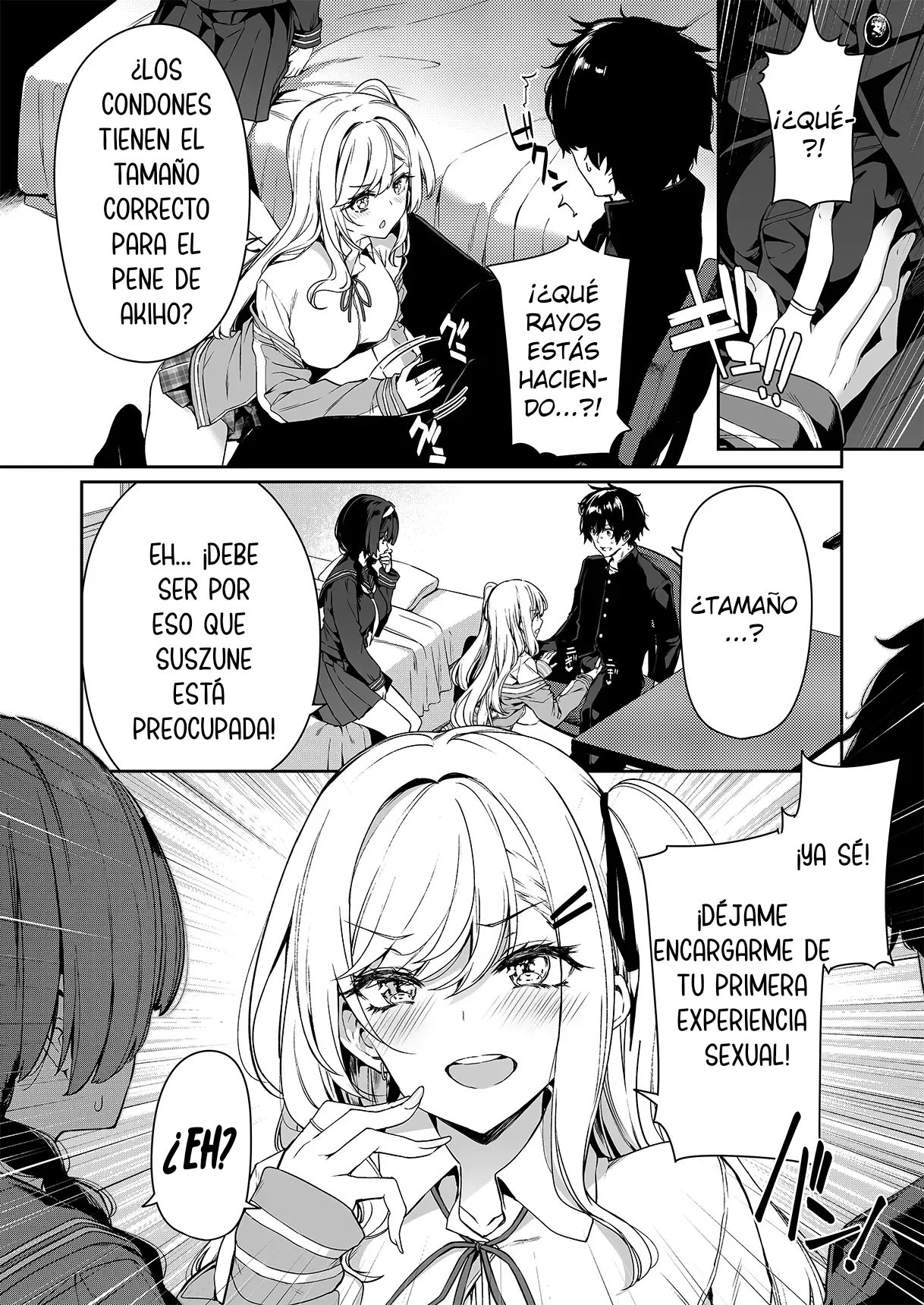InCha Couple ga You Gal-tachi to SEX Training Suru Hanashi | La Tímida Pareja y las Brillantes Gals Tienen Entrenamiento Sexual Juntos page 11 full