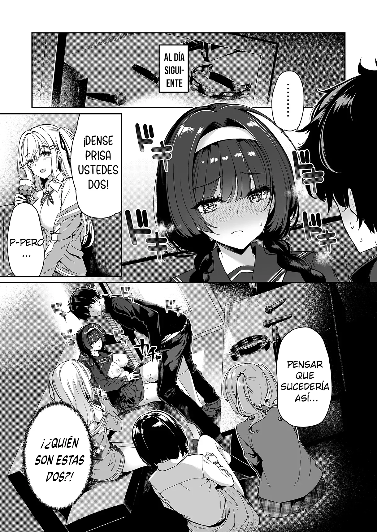 InCha Couple ga You Gal-tachi to SEX Training Suru Hanashi | La Tímida Pareja y las Brillantes Gals Tienen Entrenamiento Sexual Juntos page 12 full