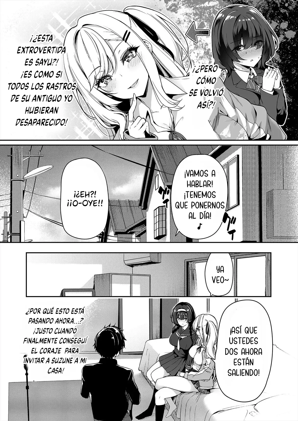 InCha Couple ga You Gal-tachi to SEX Training Suru Hanashi | La Tímida Pareja y las Brillantes Gals Tienen Entrenamiento Sexual Juntos page 5 full