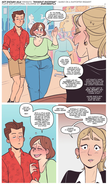 [Not Enough Milk] Swimsuit Shopping [English] [Colorized] [Ongoing] cover