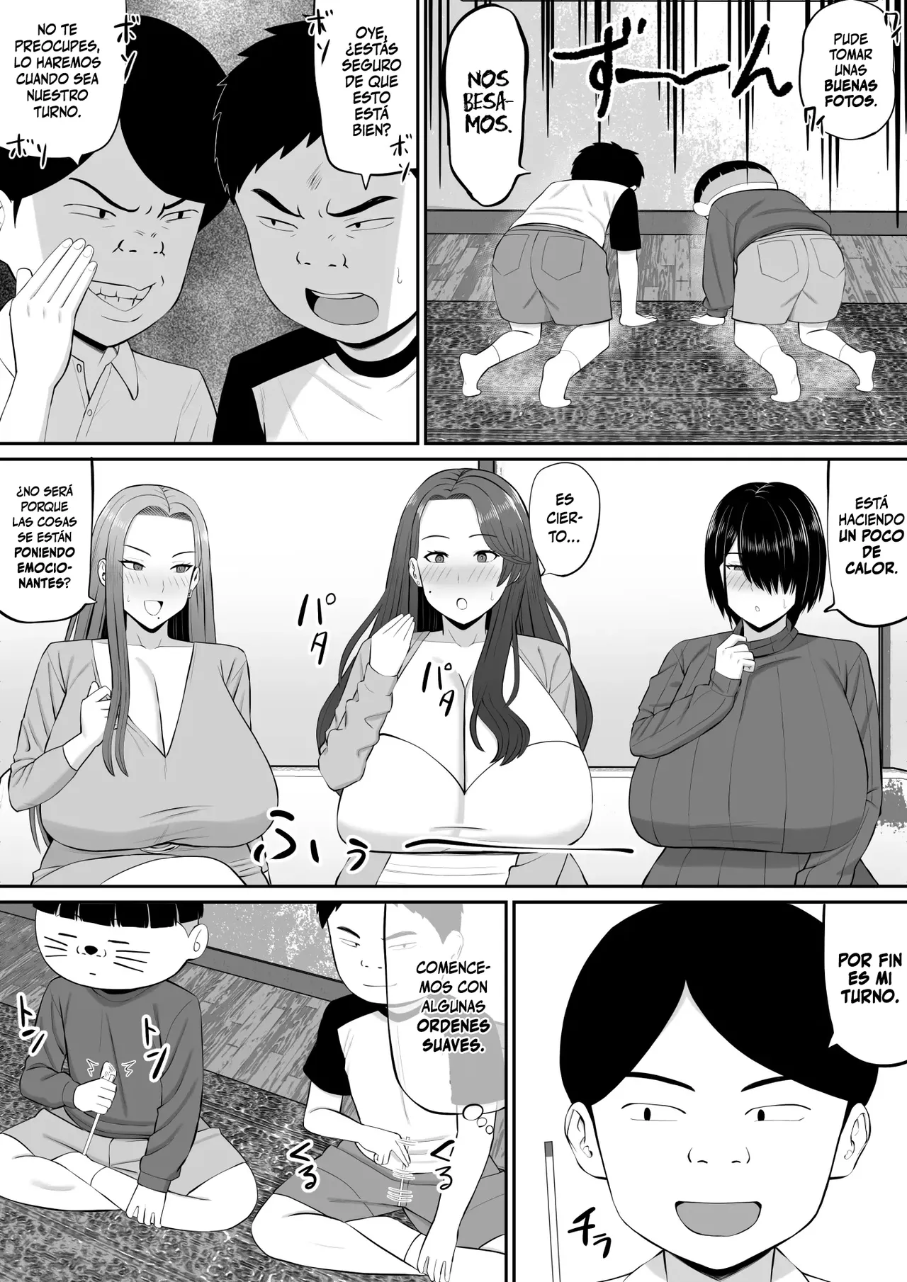 Okaa-san-tachi to Ou-sama Game shite Ecchi na Meirei suru Hanashi｜Jugando al Juego del Rey con las Mamás Mientras les Damos Órdenes Sexuales page 11 full