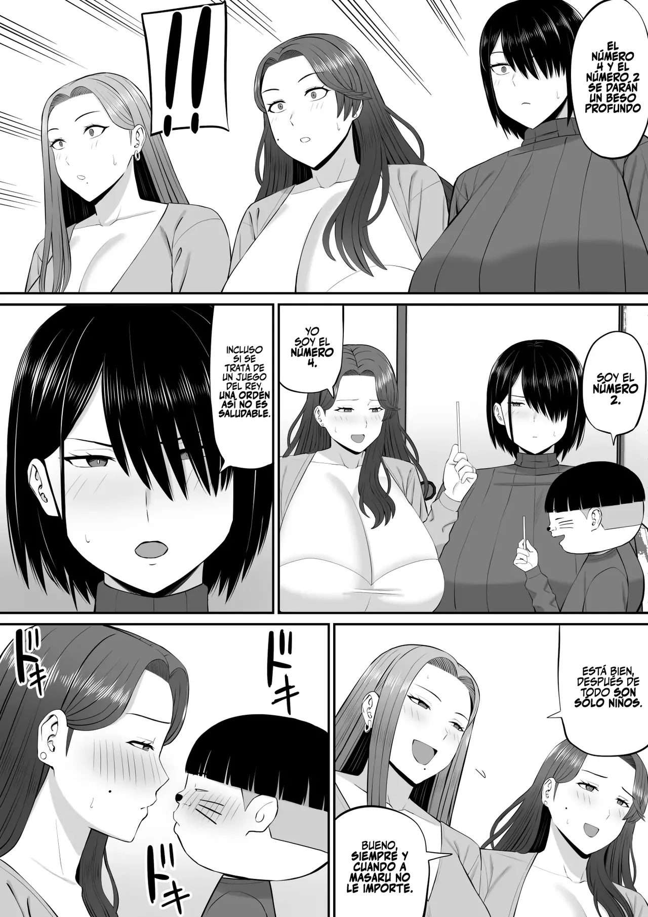 Okaa-san-tachi to Ou-sama Game shite Ecchi na Meirei suru Hanashi｜Jugando al Juego del Rey con las Mamás Mientras les Damos Órdenes Sexuales page 12 full