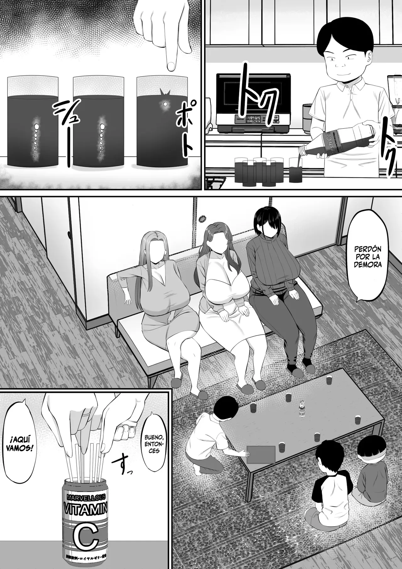 Okaa-san-tachi to Ou-sama Game shite Ecchi na Meirei suru Hanashi｜Jugando al Juego del Rey con las Mamás Mientras les Damos Órdenes Sexuales page 7 full