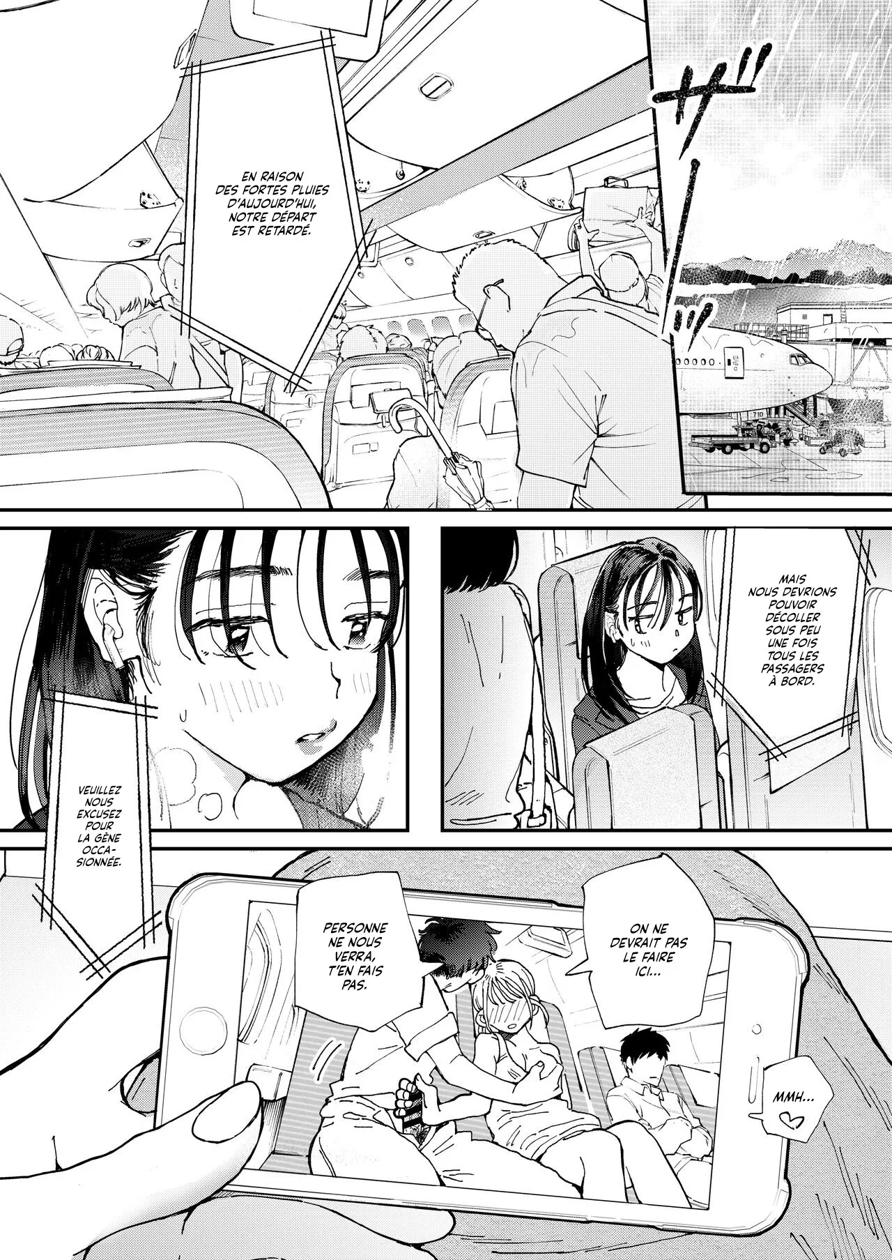 Muramura OL-san wa Hikouki no Naka demo Seiyoku o Mitashitai | Une jeune Femme veut assouvir son Fantasme dans un avion page 2 full