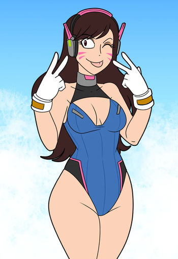[ComicalWeapon] Jester's Resort - D. Va (+ Juno, Kiriko & Sombra) cover