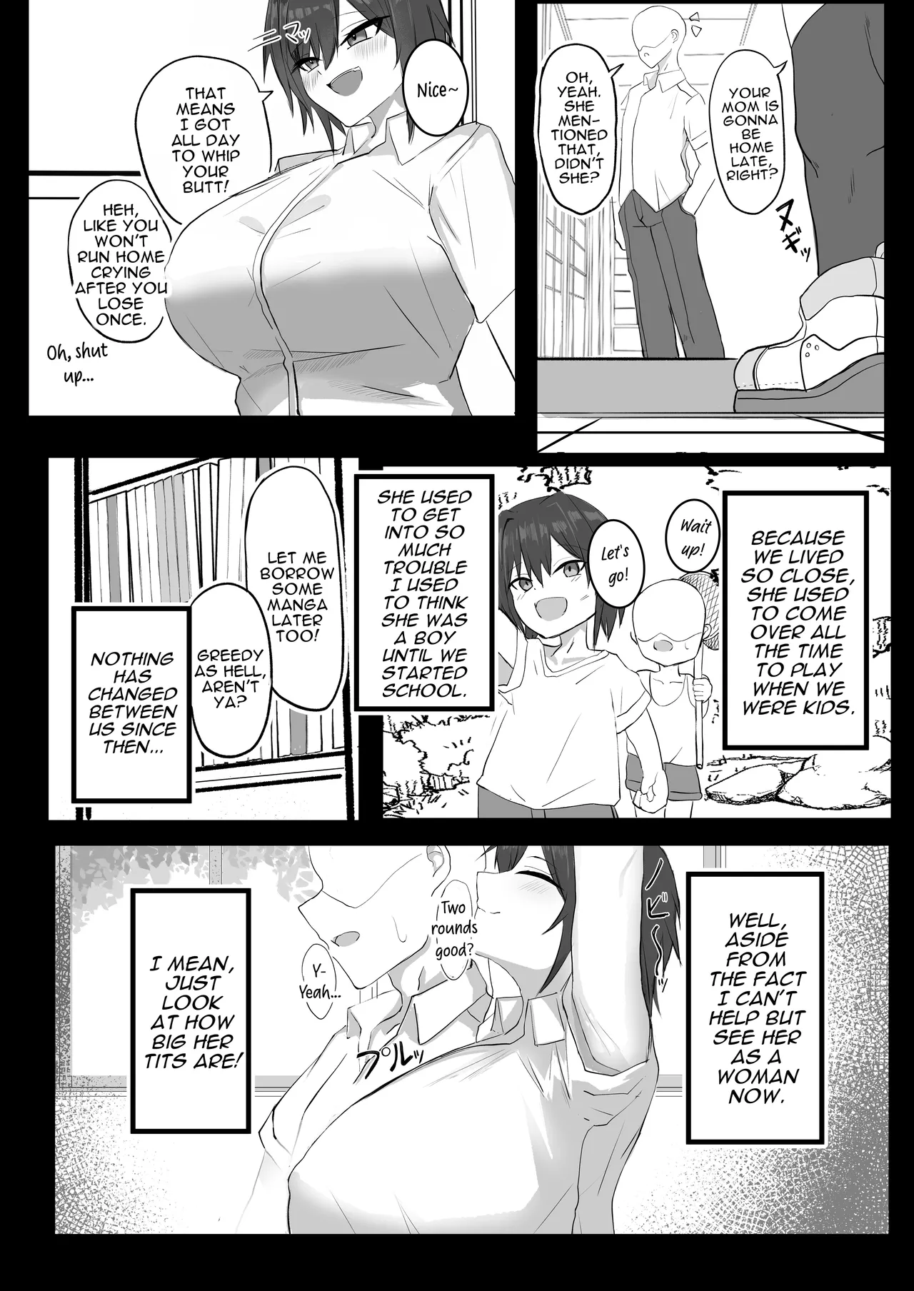 Mukashi Otoko da to Omotteta J-Cup Osananajimi to H suru Hon | Sex With My J-cup Bust Friend Who I Used To Think Was A Guy page 4 full