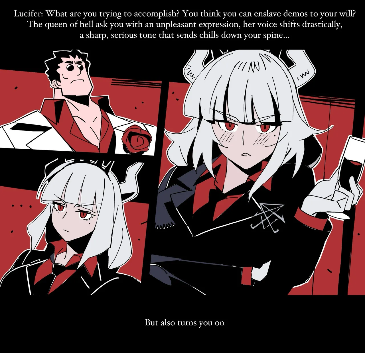 Helltaker Fanart Madness  Lucifer chapter colorized page 5 full