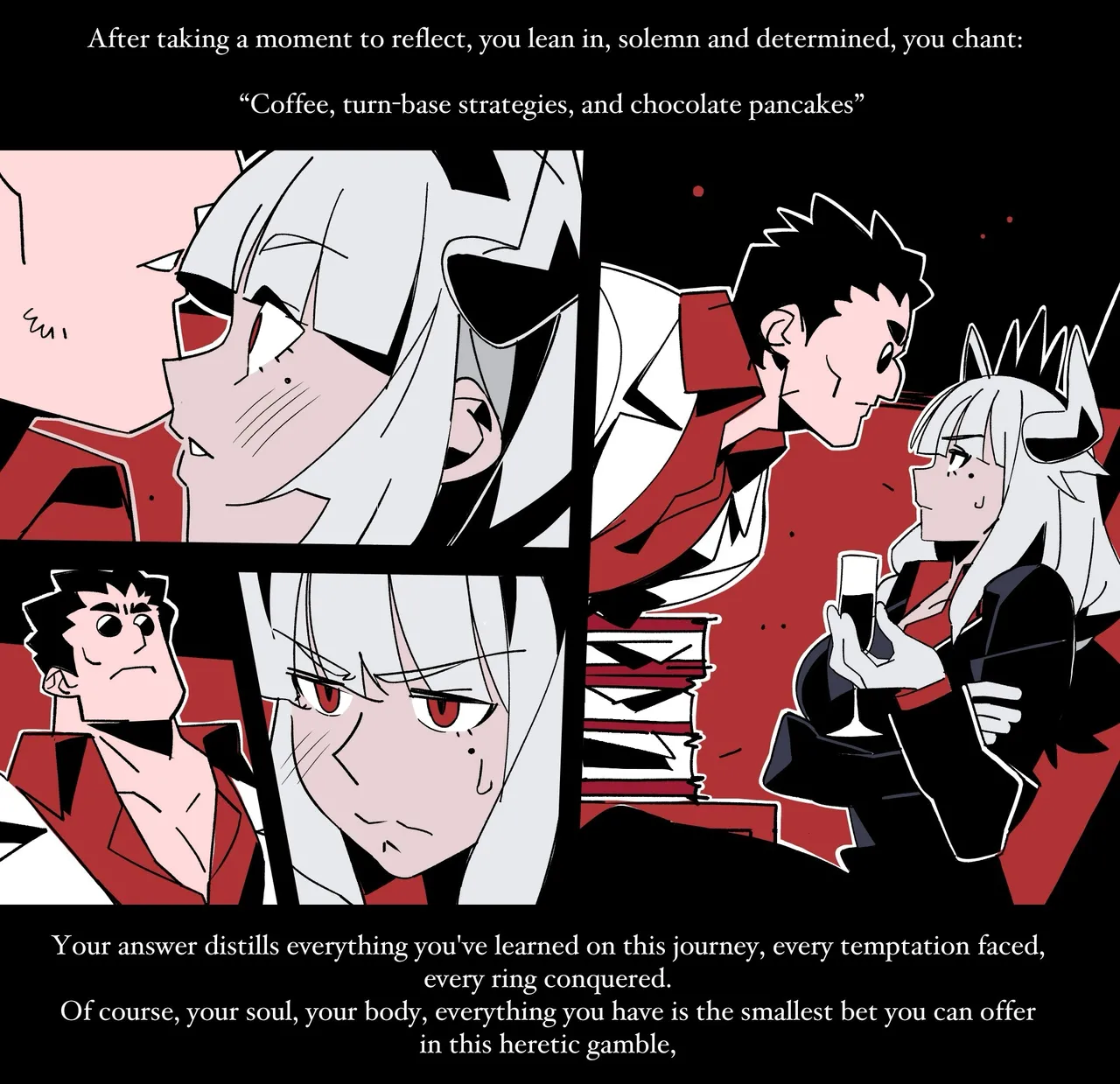 Helltaker Fanart Madness  Lucifer chapter colorized page 6 full