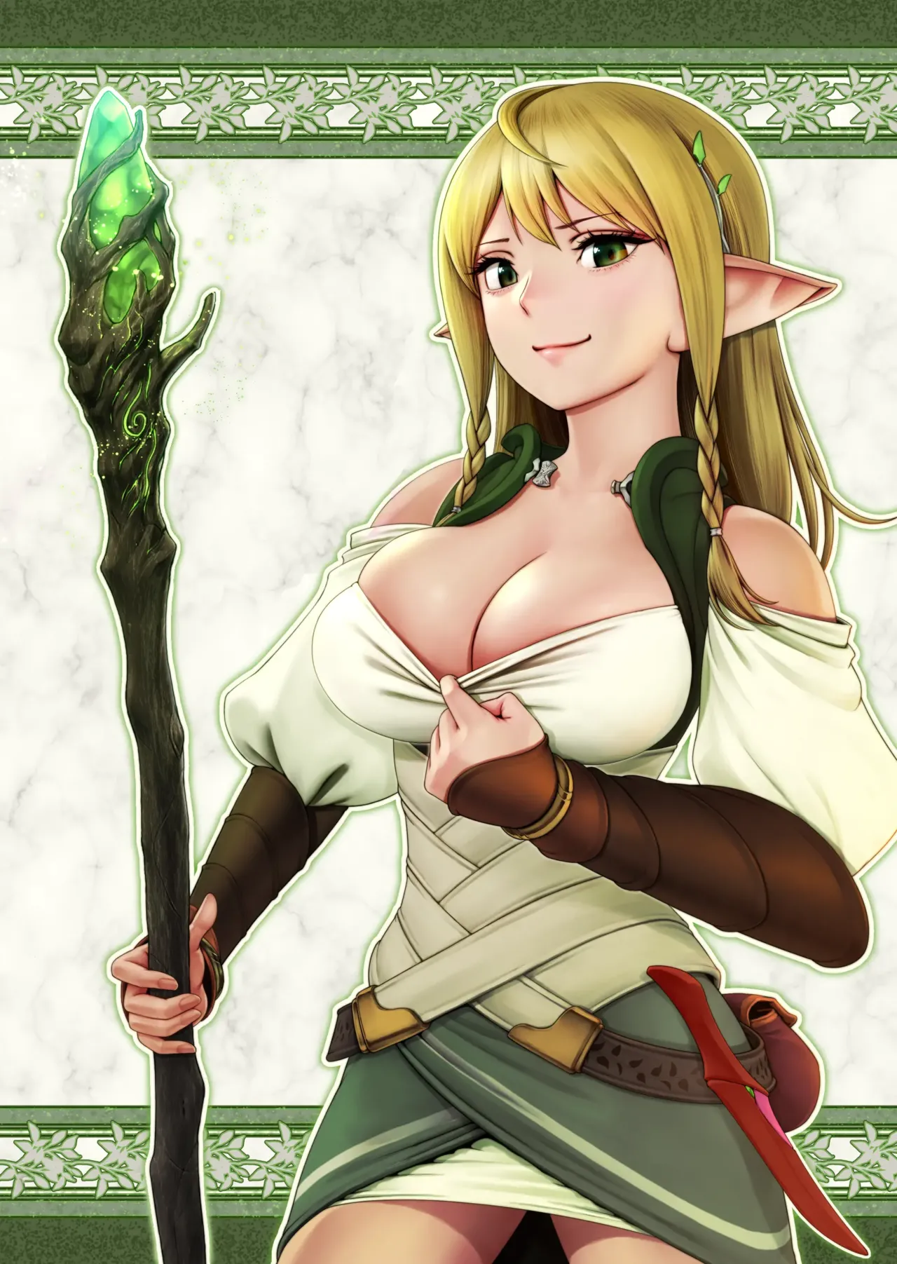 Fel to Mana no Mori -Taieki de Tairyoku Kaifuku sasetekureru Bakunyuu Healer Elf- page 2 full