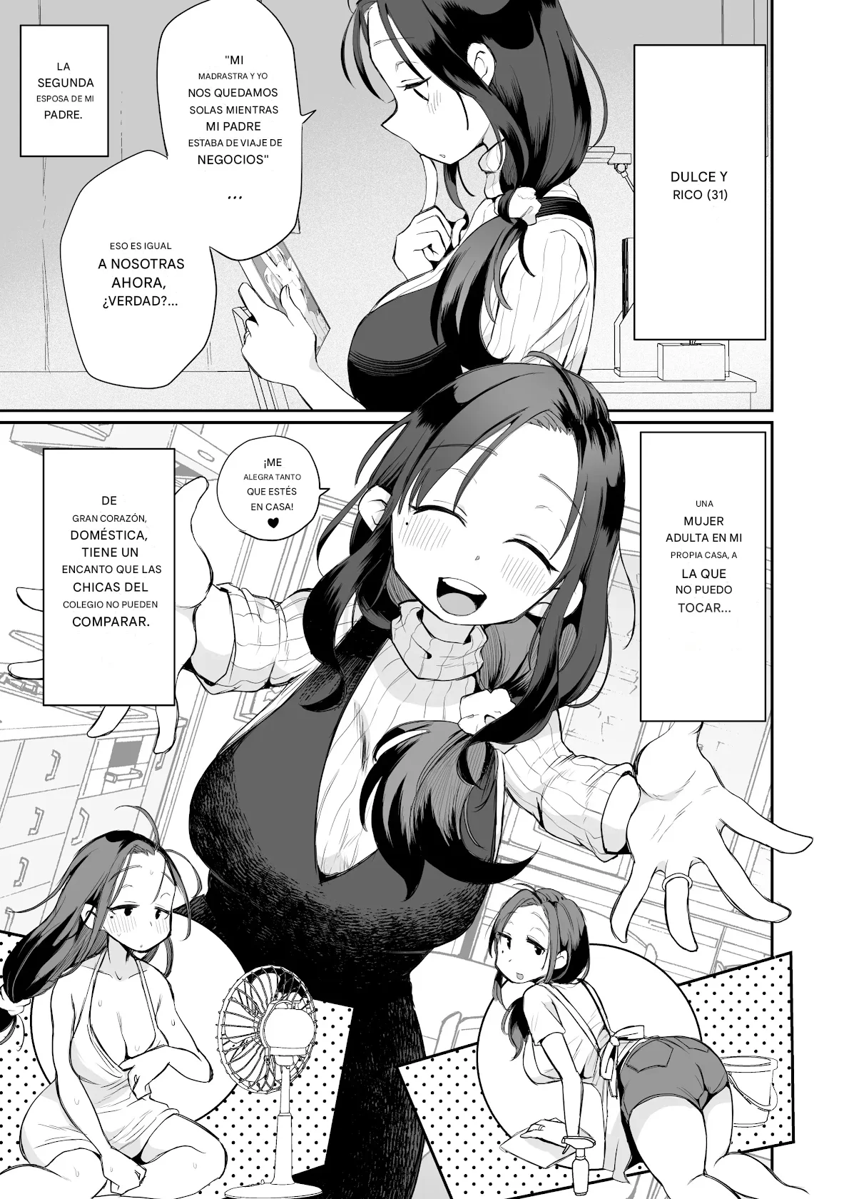 Guigui Kuru Gibo to AV Kanshou ~Fudeoroshi Hen~｜Mirando PORNO con Mi Empalagosa Madrastra ~La Primera Vez~ page 4 full