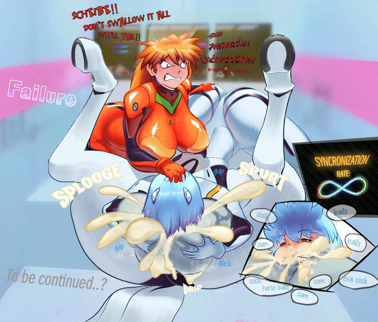 Asuka and Rei collecting MPE “samples” page 6 full