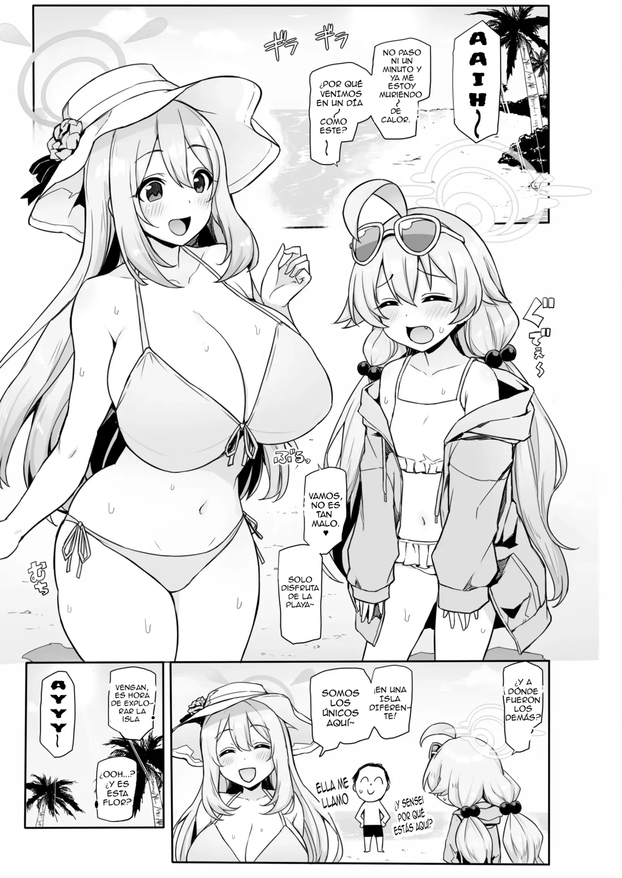 HoshiNono to Mujintou de Pacopaco Suru Hanashi｜PlapPlap en una isla desierta con hoshi y nono page 2 full