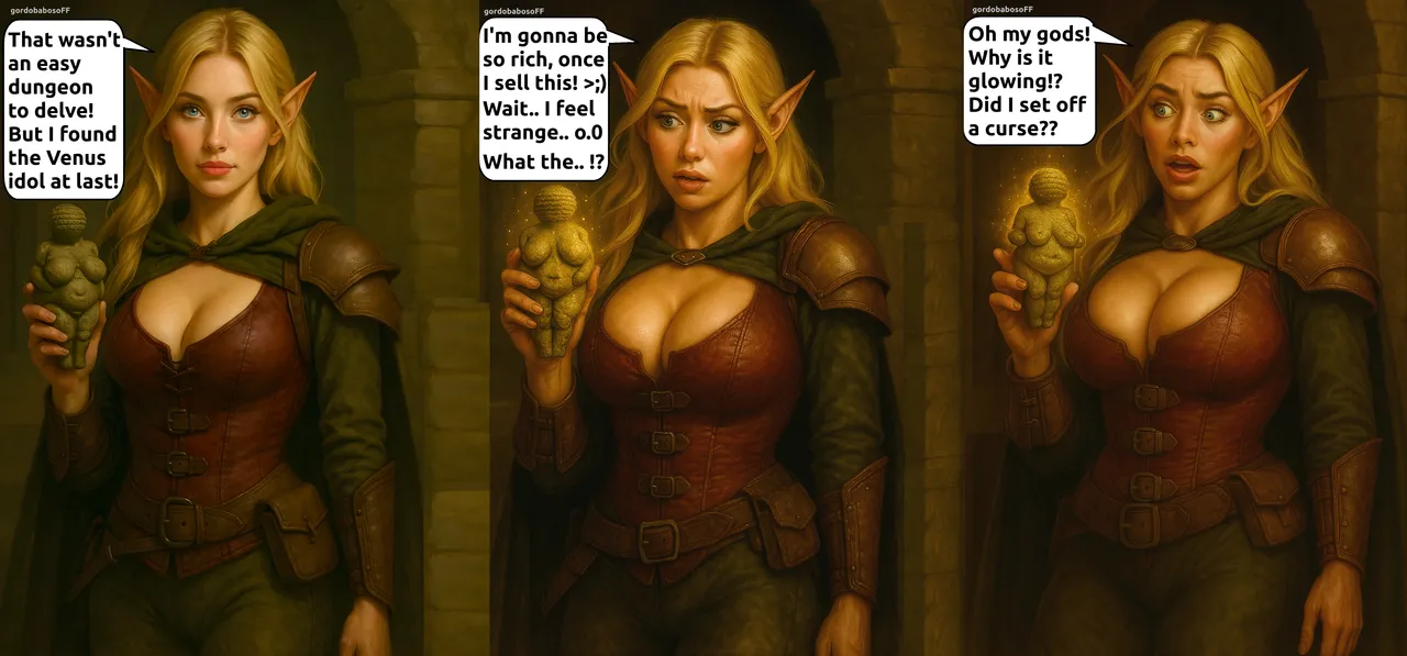 Elf vs Venus Busty Weight Gain Expansion page 1 full