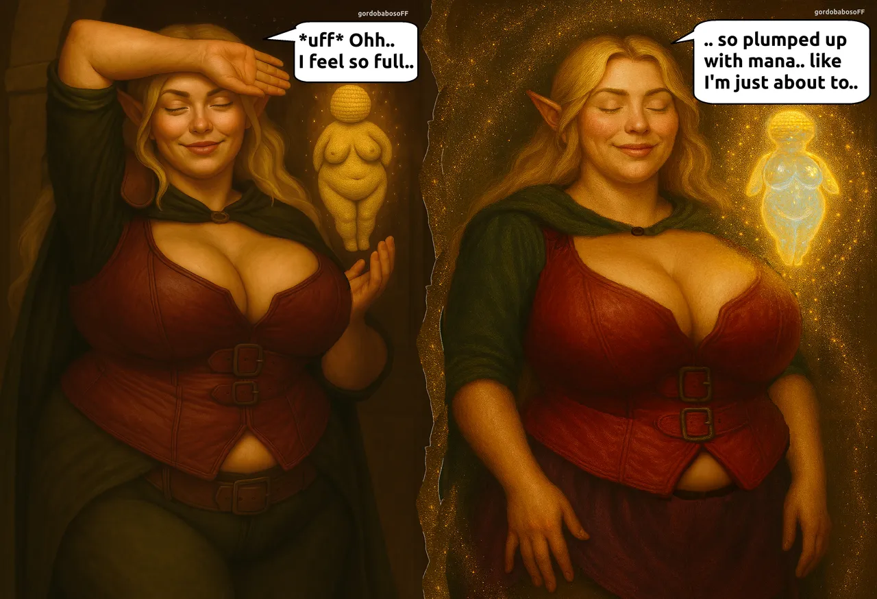 Elf vs Venus Busty Weight Gain Expansion page 4 full