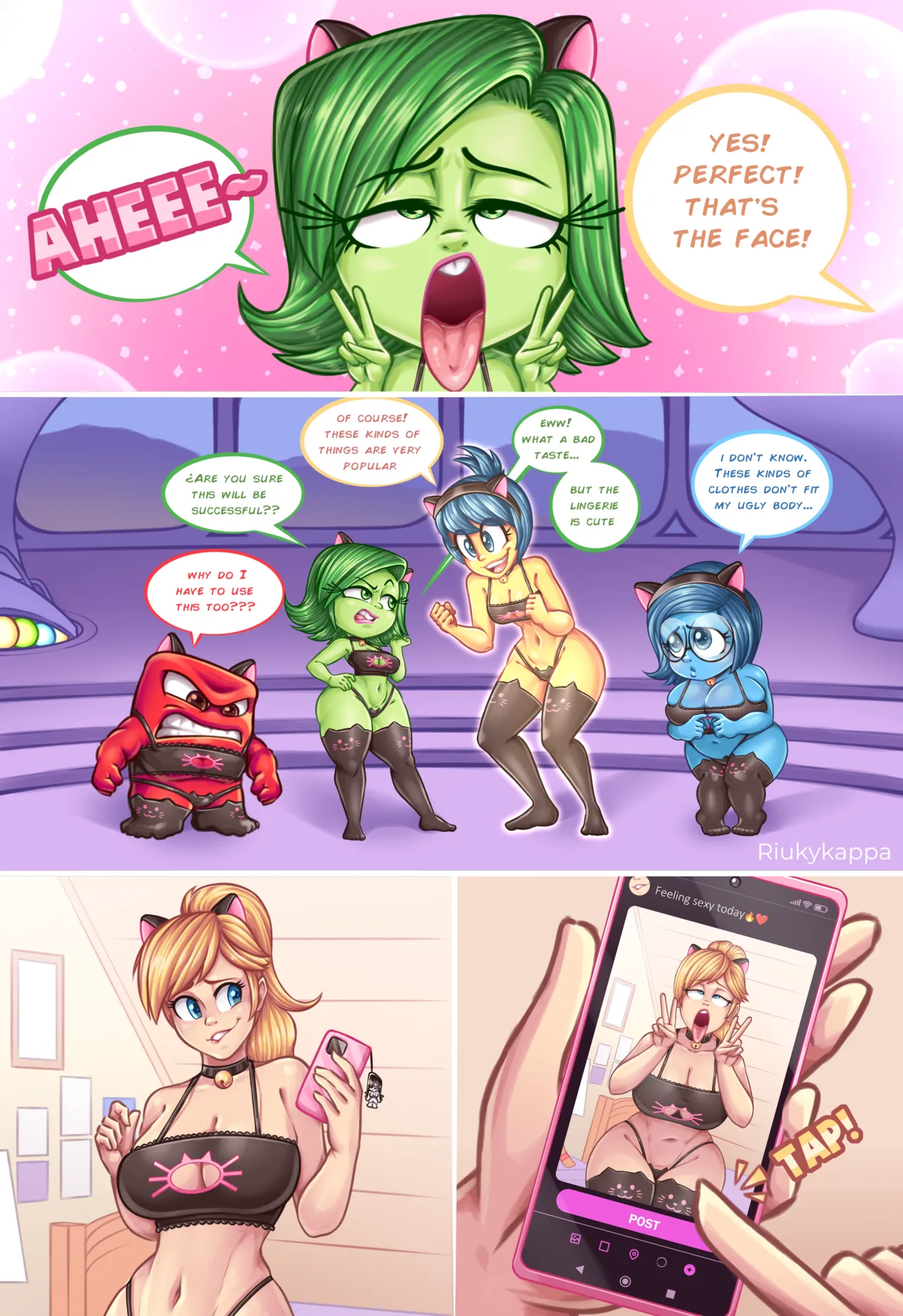 Adult Riley's first Ero Cosplay page 1 full