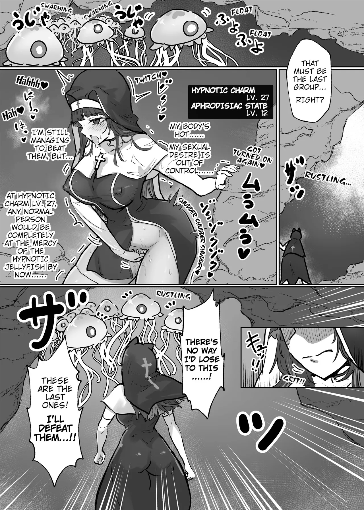 Joutai Ijou Taisei Sister-san to Taisei Kantsuu Saimin Kurage | "Abnormal Status"-Resistant Nun vs. Resistance-Penetrating Hypnotic Jellyfish page 12 full