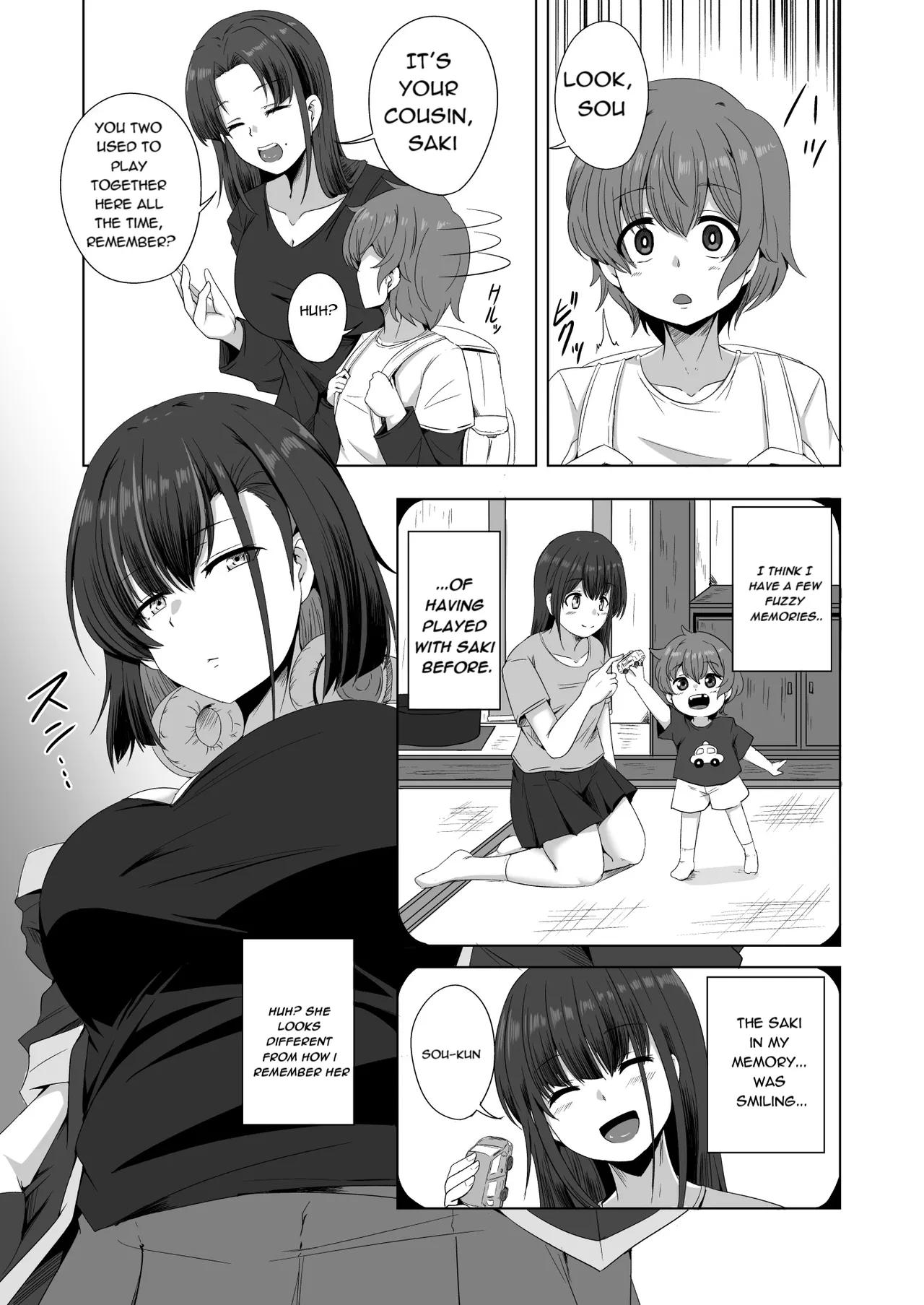 Haha no Jikka de Saikai Shita Sukoshi Kowai Itoko ga Oya ni Kakurete Ecchi na Asobi o Oshiete Kureta / My Slightly Dangerous Cousin Showed Me How to *Play* a Lewd Game While My Parents Weren't Looking page 4 full