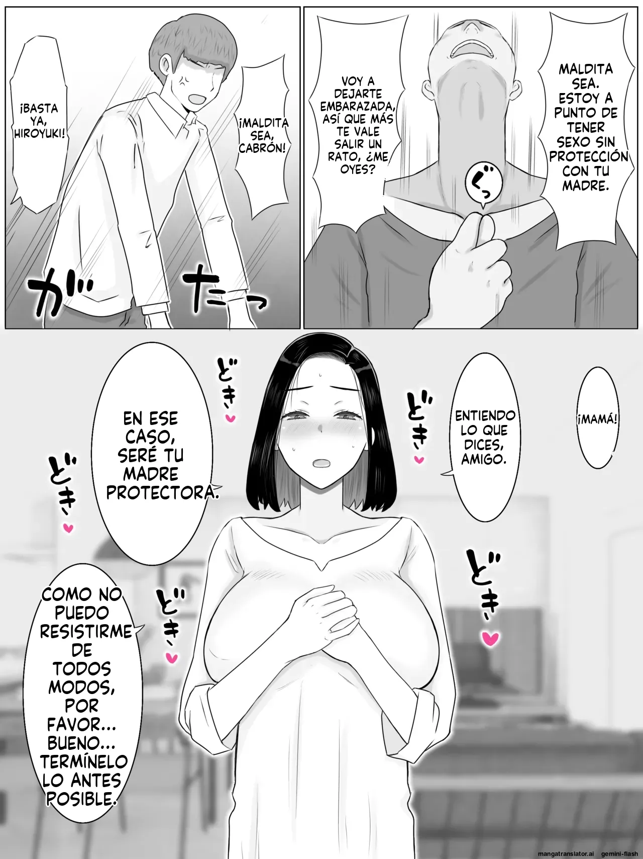 Hanshoku Haha 1 Musuko no Doukyuusei ni Mainichi Tanetsuke Sareteimasu  MTL page 12 full