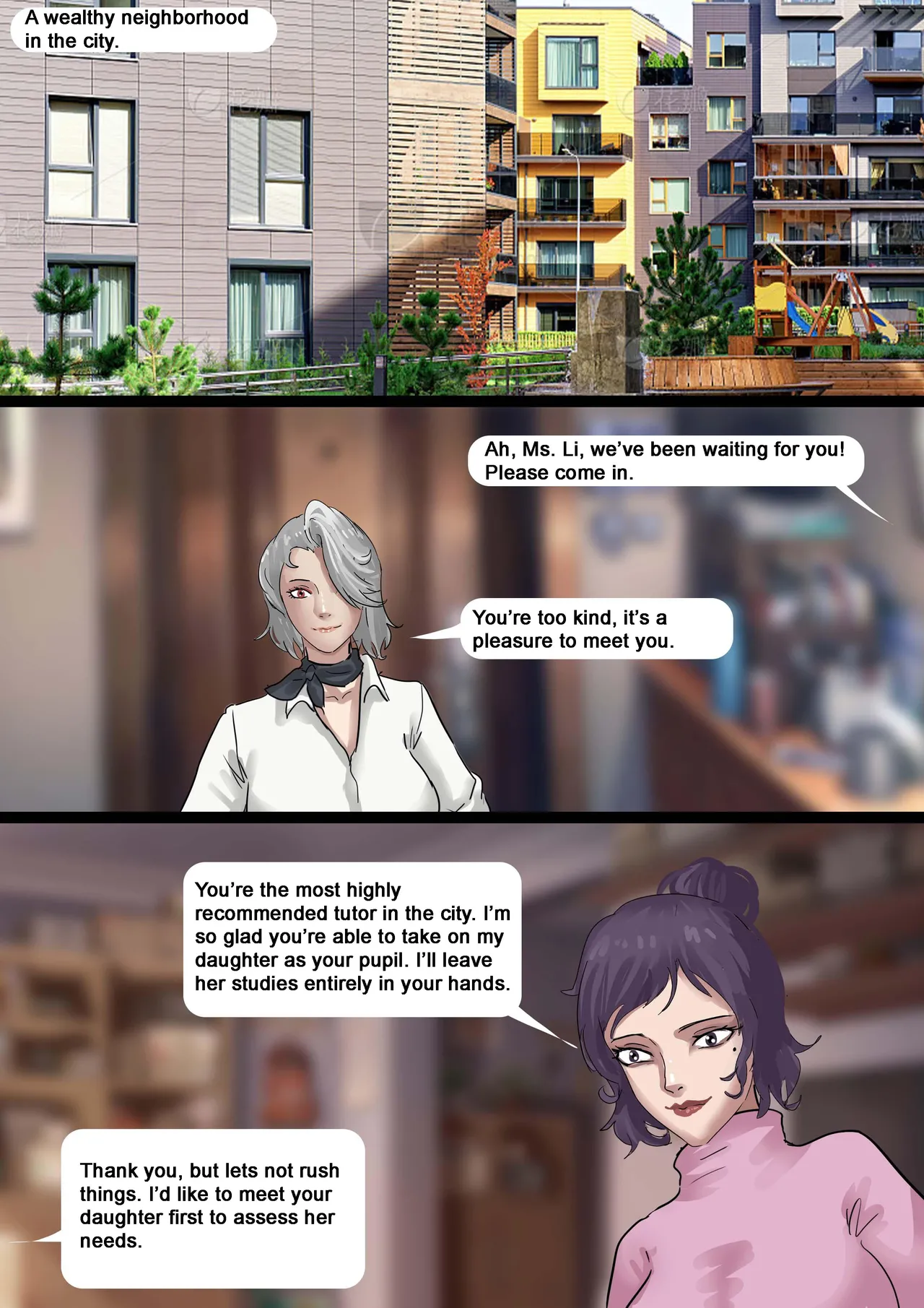Strange Tutor - A Beautiful Mother and Daughter Tricked and Bound page 2 full